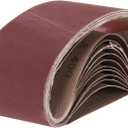 uxcell 12pcs 3" x 21" Sanding Belts 400 Grits Aluminum Oxide Abrasive Belt Sander Paper Sanding Papers for Metal Wood Grinding Polishing, Reddish Brown