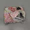 20Pcs Mouse Themed Patch, Pink Mouse Chenille Patches Gold Edges Bowknot Iron On Patch for Bags Hat DIY Clothing Repair