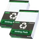 KAISA Legal Pad Writing Pads,Wide Ruled, 8.5"x11.75" Wide Ruled, 56GSM Paper Notepads, 12pads (White 24pad, 8.5x11.75inch)