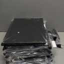 Furnulem 5 Drawers Dresser with Charging Station, Fabric Chest of Drawers with Open Shelf, Tall Night Stand, Bedside Table for Closet, Entryway, Bedroom Furniture, 3 Ways to Use, Black Oak