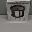 1.6 Gallon Dog Water Bowl, 6.5L/220oz Stainless Steel No Spill Water Bowl for Large Dogs, Super Large Capacity Splash Proof Pet Slow Drinking Water Bowl with Anti-Slip Mat for Mess Drinkers (Grey)