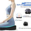 Thicken 19.7in Seat Cushion, Gel Seat Cushion for Long SittingOffice Chair, Wheelchair, Car Cushion, Large Cooling Pad for Back Pain, Sciatica, Tailbone Pain Relief