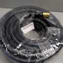 Guitrees Garden Hose 100FT x 3/4”, Heavy Duty Rubber Hose, Water Hose with Five-Layered Braiding, Male Female Fittings, 1000PSI Burst, 300PSI Working (Black)