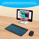 LAMA 7 Colors Backlit Bluetooth Keyboard and Mouse Combo for iPad Pro/Air/Mini, Ultra-Slim Rechargeable Wireless Keyboard and Mouse for iPhone 15/14/13 Pro/Samsung/Tablet/PC/Laptop/iOS/Windows/Android