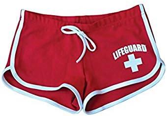 LIFEGUARD Girls Kids Officially Licensed Hi-Cut Short Red and White Soft Cotton Material, large, 14/16