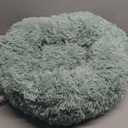 Bedsure Calming Cat Beds for Indoor Cats - Small Cat Bed Washable 20 inches, Anti-Slip Round Fluffy Plush Faux Fur Pet Bed, Fits up to 15 lbs Pets, Garden Green