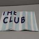 Boys Playroom Decor, Welcome To The Boys Club Linen Canvas Banner, Blue Striped Wall Hanging Flag for Toddler Room Nursery Classroom, 20x30 Inch -A21