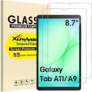 2-Pack, Screen Protector for Samsung Galaxy Tab A11 8.7"/ Galaxy Tab A9 8.7 inch [206.4 * 120.2mm/ 8.13 * 4.73 in] Tempered Glass Film Anti-Scratch Easy Installation (Transparent)