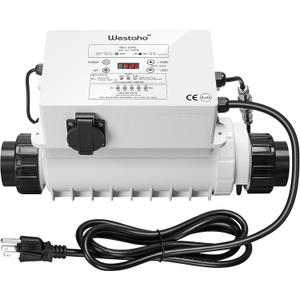 Salt Chlorine Generator- Westaho Pool Salt System for Inground Pools Up to 40,000 Gallons, Includes Pump Timer & Pump Socket, USA Titanium Cell for 10,000-Hour Lifespan, 1.4 lb CL Output