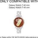 Mosonio Compatible with Samsung Galaxy Watch 8/7/6 Bands 40mm/44mm, 20mm Bling Metal Bands with Bling Protective Cover Case for Women, Shiny Watch Replacement Strap for Daily Wear