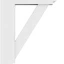 Ekena Millwork BKTP05X24X32TRA01 Standard Traditional Architectural Grade with Traditional Ends PVC Brackets, 5"W x 24"D x 32"H