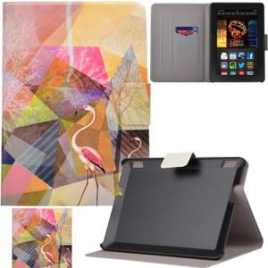 Case for Kindle Fire HDX7, Ultra Lightweight PU Leather Stand Cover with Smart Auto Wake/Sleep Feature Slim Folio Card Slot Case for Amazon Kindle Fire HDX 7 2013 Version, Flamingo (Flamingo)
