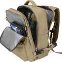WONHOX Large Travel Backpack Carry on Flight Approved Laptop Work Business Backpack for Women Men Mochila de Viaje (A95-khaki)
