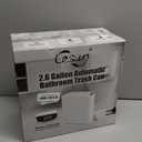 Cesun Automatic Motion Sensor Bathroom Trash Can with Lid, 2.6 Gallon Touchless Trash Bin, Smart Plastic Slim Garbage Can Small White Wastebasket for Toilet, Office, rv, Bedroom, Living Room