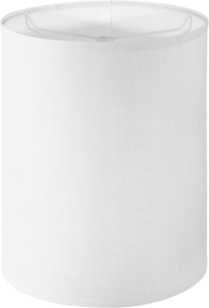 Tall Lamp Shade, 10" Top X 10" Bottom X 13" High Large Drum Lampshade for Table Lamps Floor Lamp, White Line Fabric Lamp Shade, Easy Assembly Replacement Lampshades (Pack of 1)