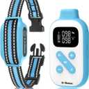 2-in-1 Bark and Shock Collar for Dogs, Smart Anti Barking Dog Training Collar with 5 Adjustable Sensitivity, Automatic Bark Collar with Remote, Vibration, Beep, Shock and Automatic (Blue)