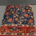 YJ.GWL 2x6 Rug Runners for Hallways, Non Slip Kitchen Washable Long Runner Rugs, Soft Floral Vintage Carpet Runner for Livingroom Bedroom Bathroom Entryway, Orange-Red