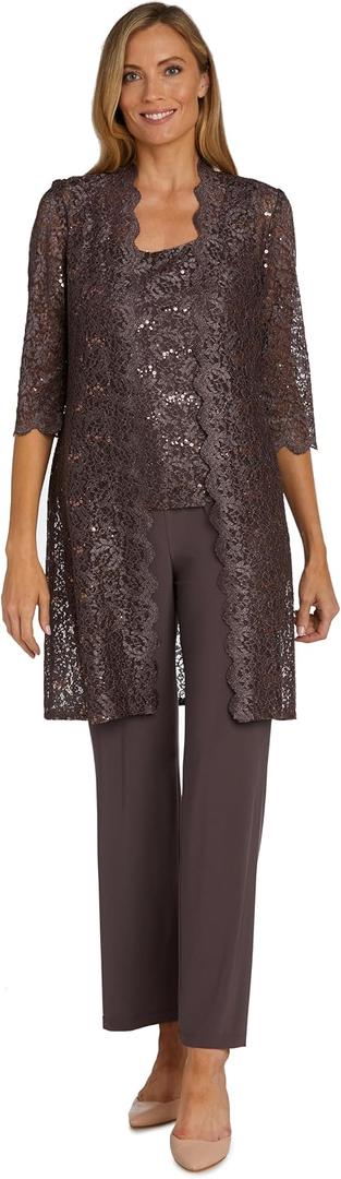R&M Richards Women's Elegance De Nuit Pant Set, 16 Plus