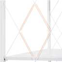 DEANIC 5-Shelf Folding Bookcase with Wheels, Rolling Bookshelf Heavy Duty Storage Shelves, Freestanding Metal Wire Shelving Unit for Living Room, Office, Kitchen, Basement, Pantry (White)