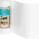Smooth Top EasyLiner for Cabinets & Drawers, Easy to Install, Shelf Paper & Drawer Liner Non Adhesive, Non Slip Shelf Liner for Pantry, Kitchen Essentials, 12 in x 24 ft (Pack of 1), White