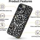 Magnetic for iPhone 13 Pro Magsafe Case Cute Aesthetic - Durable Fashion Funny Phone Case - Girly Leopard Pattern Print Cover Design for Woman Girl 6.1 inches Black