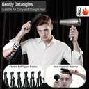 SalonSilk Hair Brush for Men, 5PCS Men Hair Brush & Styling Comb Set, Professional Barber Tools for All Hair Types, Perfect for Styling, Grooming, and Detangling