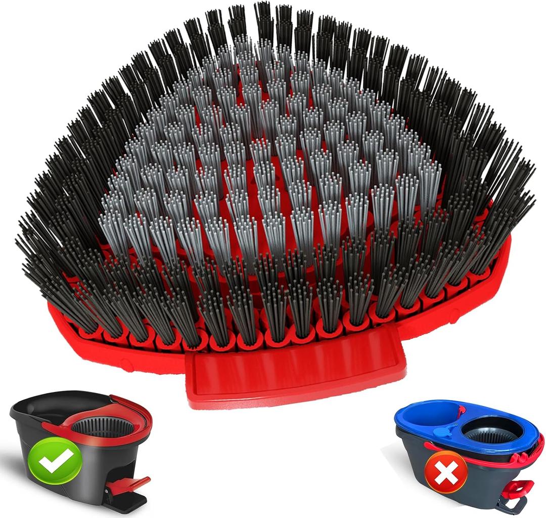 3 x Scrubber Mop Replace Head Compatible with O Cedar EasyWring 1 Tank,Spin Replacements Heads,Scrub Brush Attachment for Bathroom,Kitchen and Various of Hard Floors