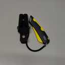 Veltec EZ-1000 Safety Box Cutter Utility Knife, 3 Blade Depth Setting, Squeeze Trigger and Dual Side Edge Guide, 2 Blades, Holster and Lanyard (Yellow)