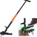 Lilyvane Stand Up Weed Puller with Foot Pedal & Quick-Release Ejector 41" Adjustable T-Handle, 4-Claw Steel Head Remove Weeds Root Without Bending or Kneeling Effortless Garden Weeding Tool