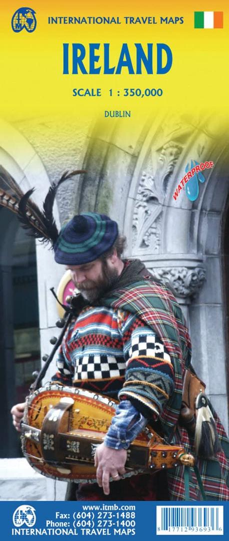 Ireland Travel Reference Map 1:350K- Waterproof