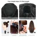 Drawstring Ponytail for Women, 26 inch Long Ponytail Extension, Soft Synthetic Pony Tails Hair Extensions, Clip in Ponytail Hair Extension for Daily Use (Dark Brown With a Slight Auburn Luster)