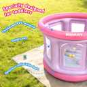 Bounce House,Ball Pit for Toddlers, Inflatable Bouncy House with Pump,Indoor&Outdoor Baby Bouncer with Safety Net,30 Pit Ball,Mini Bubble Bounce House for 2 Toddlers 1-3