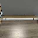 DWANTON Dog Crate Furniture with Cushion, Wooden Kennel Table with Double Doors, Indoor Dog House, Medium Size, 32.5" L, Greige