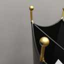 Deco 79 Metal Umbrella Stand with Gold Handle and Ball Details, 11" x 10" x 28", Black
