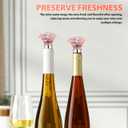 2 x IMIKEYA 2Pcs Decorative Rose Wine Bottle Stoppers Reusable Cork Wine Stoppers Leak Proof Cap for Party Wedding Home Bar Use