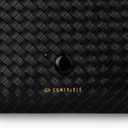 Comfyable Woven Laptop Sleeve 13 Inch 14 Inch Compatible with MacBook Air M5 & MacBook Pro M5 Pro/Max 2026, Faux Leather Mac Travel Case for Men Women, Black