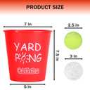 Giant Yard Pong Outdoor Game for Adults & Family, Yard Toss Throwing Game for Beach, Camping Party, Lawn Yard Game with 12 Premium Buckets & 4 Balls, Portable Durable Carry Bag
