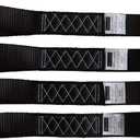 Soft Loop Tie Down Straps (4PK) Black Breaking Strength 10,000 LBS Heavy Duty 1.5 inch x 18 inch Motorcycle Soft tie Downs for UTV, ATV, Bicycle and Railer