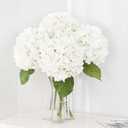 MARTINE MALL 3Pcs 21in Hydrangea Artificial Flowers, Latex Real Touch Hydrangeas Lifelike Large Hydrangea Flowers for Home Decor Party Arrangements Wedding Bouquets Centerpieces (White)