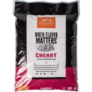 Traeger Grills Cherry 100% All-Natural Wood Pellets for Smokers and Pellet Grills, BBQ, Bake, Roast, 18 lb. Bag