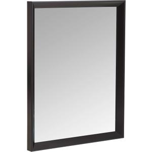 Rectangular Wall Mount Mirror With Peaked Trim, Black, 16 x 20 inch