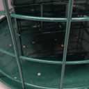 Kingsyard Squirrel Proof Suet Feeder, Cage Bird Feeders for Outdoors Hanging, All Metal, Double Suet Cake Capacity, Tray & Weatherproof, Green