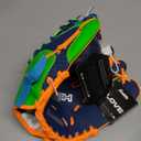 Franklin Sports Teeball Recreational Series Fielding Left Hand Glove with Baseball, 9.5-Inch, Royal/ Lime/ Orange