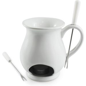 Swissmar Indulge 4 Piece Chocolate Fondue Mug Set, 125ml (White)