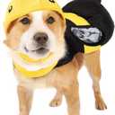Dog Bee Costume Halloween Pet Dog Bumblebee Cosplay Dress Up with Wings (Yellow XL)