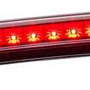 Third 3rd Brake Light LED for 2002-2009 Chevy Trailblazer GMC Envoy, High Mount Rear Brake Lights Assembly for 04-07 Buick Rainier, Waterproof Center Cab Lamp Stop Light (Black)