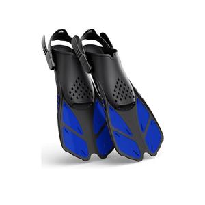 Greatever Snorkel Fins Adjustable Buckles Open Heel Swim Flippers Travel Size Short Swim Fins for Snorkeling Diving Swimming Adult Men Womens