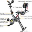 Quiet Foldable Recumbent Exercise Bike | 8-Level Magnetic Resistance, High Backrest, LCD Tracker, For Seniors Adults Home Gym，Upper & Lower Body Trainer, Grey Black