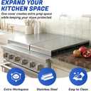 Stainless Steel Gas Stove Top Cover, Multi-functional Noodle Board, Cooktop Cover for Expanding Kitchen Space, Robust and Durable, 15"x 22"x3.2" (2, Silver), 21.6"L x 2.6"W