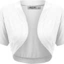 Lock and Love Women's Versatile Open Front Lightweight Short Sleeve Bolero Shrug